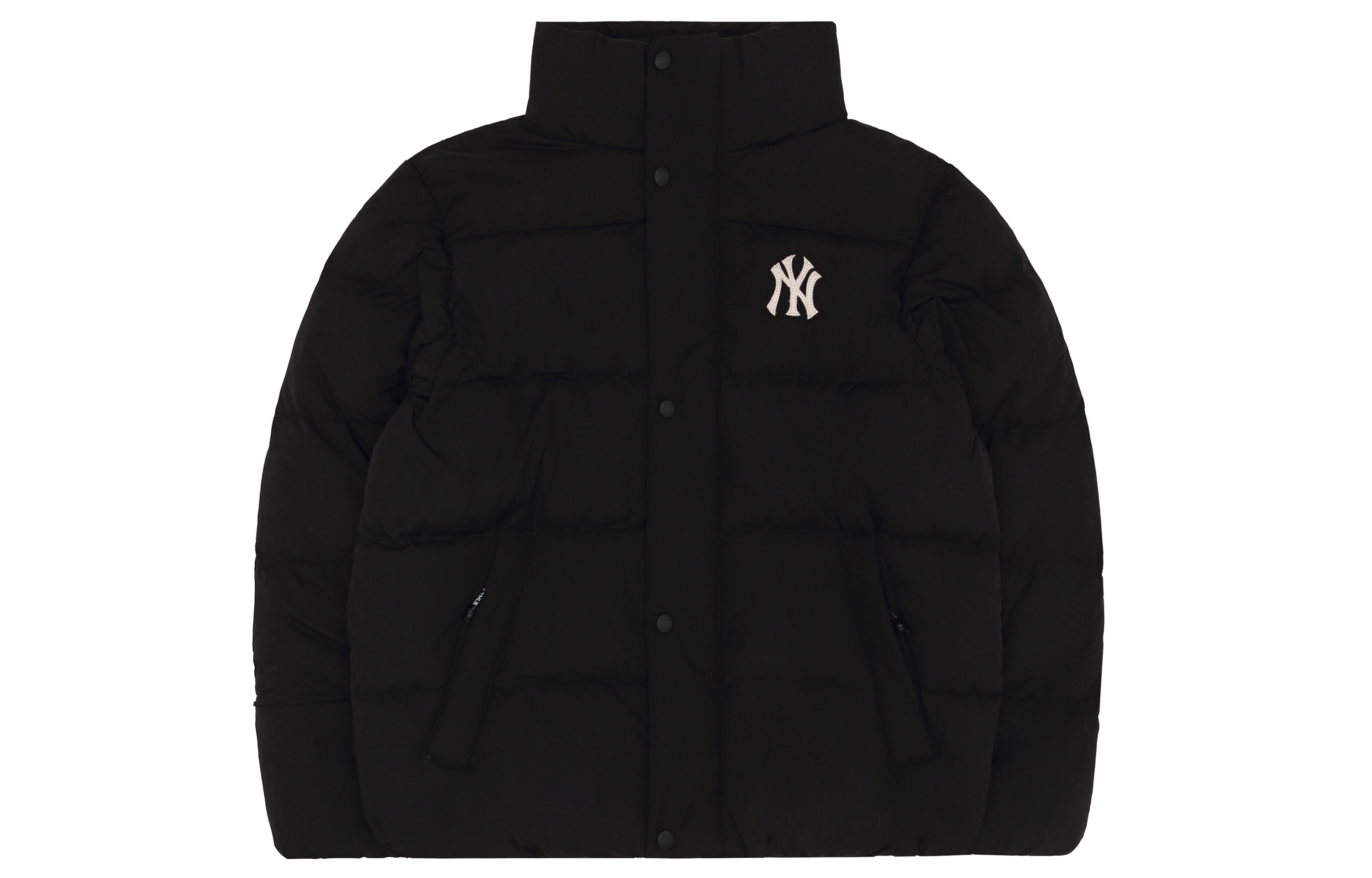 MLB New York Yankees Logo Puffer Jacket Black Unisex Short Casual Warm Coat 3ADJB0526-50BKS