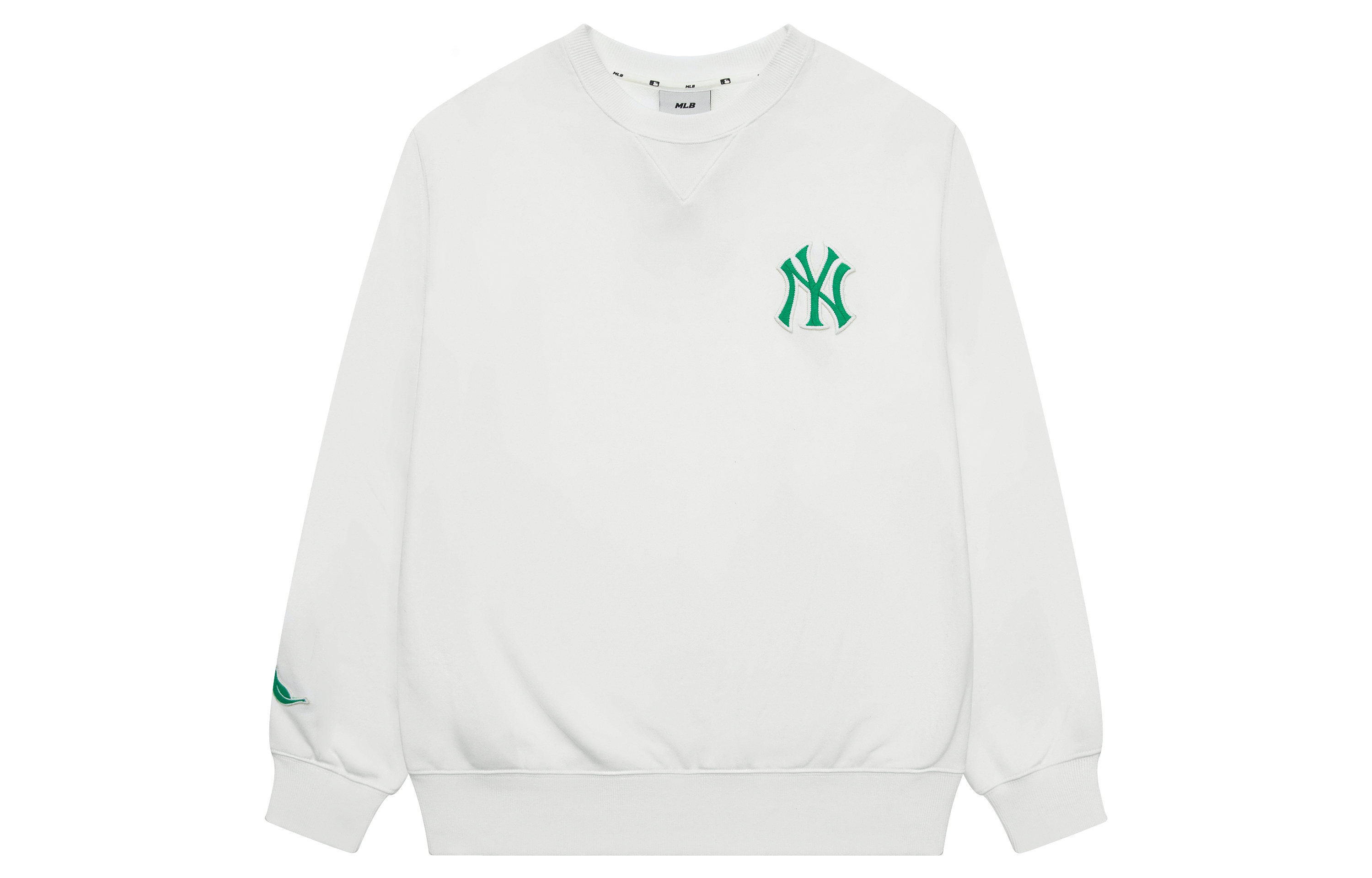 MLB New York Yankees Logo White Crewneck Pullover Sweatshirt Unisex Casual Wear 3AMTD0131-50IVS