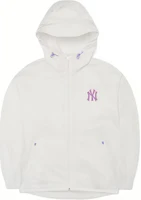 MLB New York Yankees Logo Windbreaker Jacket Unisex White 3AWJA0121-50WHS MLB New York Yankees Logo Windbreaker Jacket Unisex White 3AWJA0121-50WHS