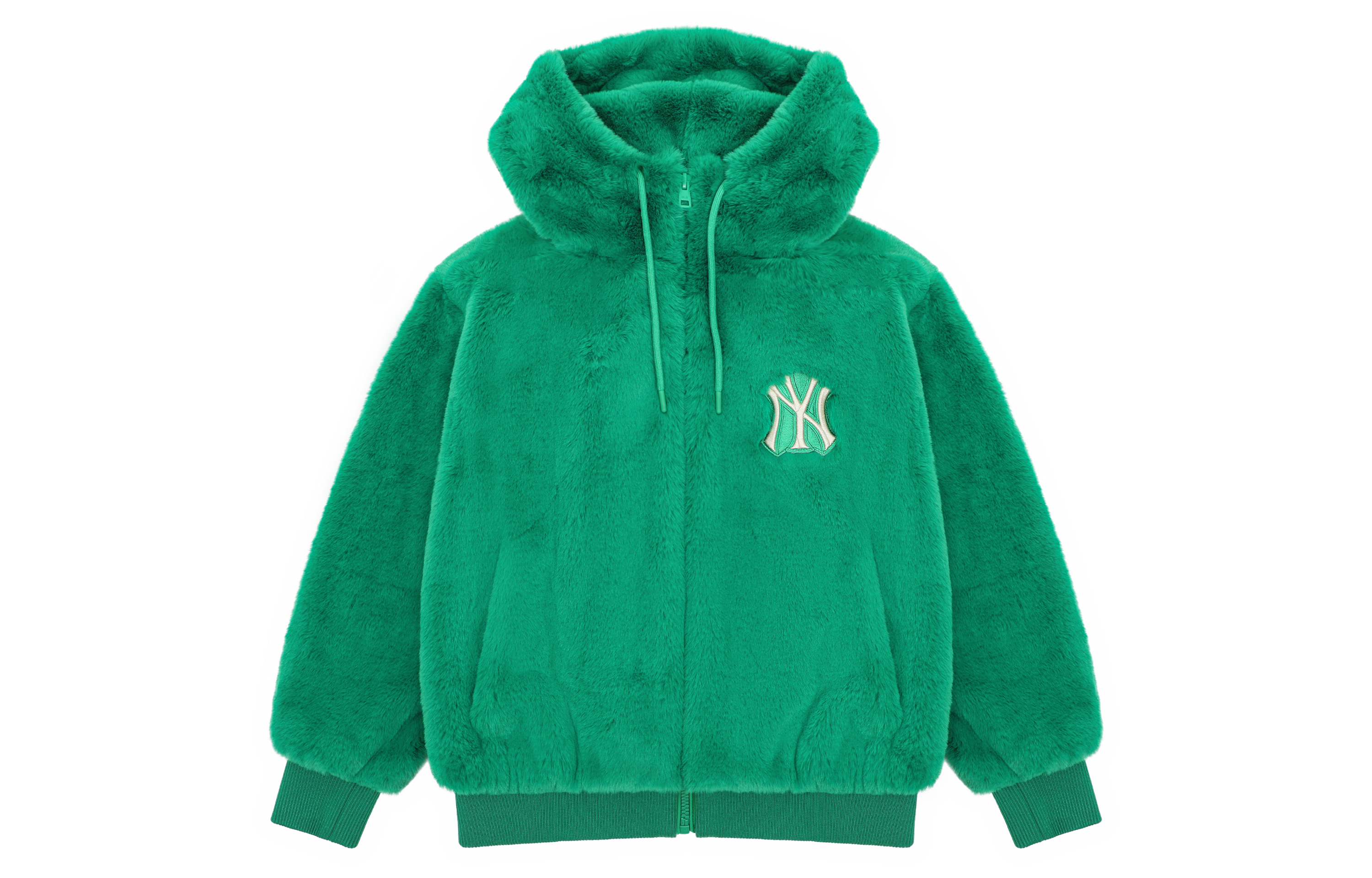 MLB New York Yankees Logo Windproof Fleece Jacket Unisex Green. 3AFDB0426-50GNS