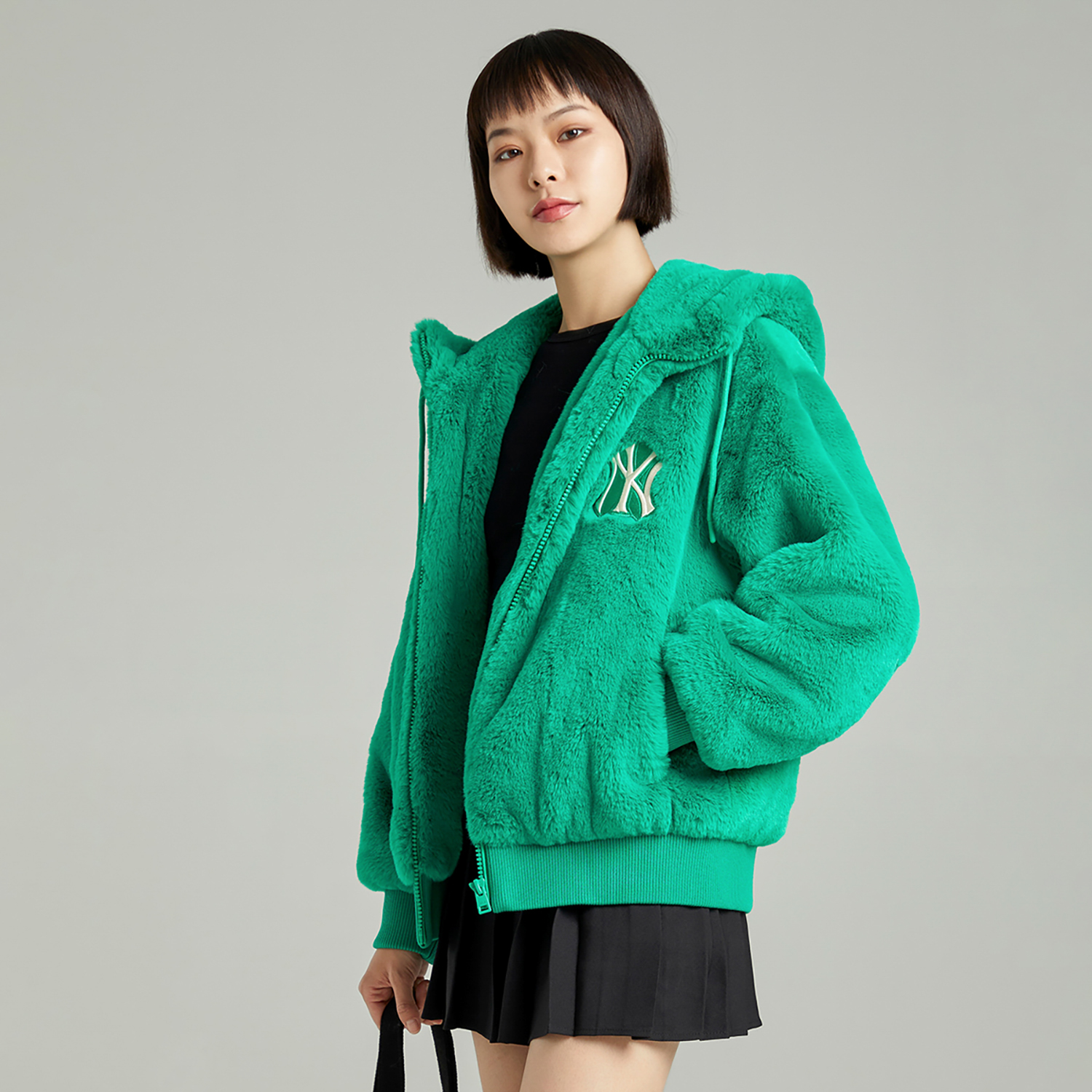 MLB New York Yankees Logo Windproof Fleece Jacket Unisex Green. 3AFDB0426-50GNS 圖 6