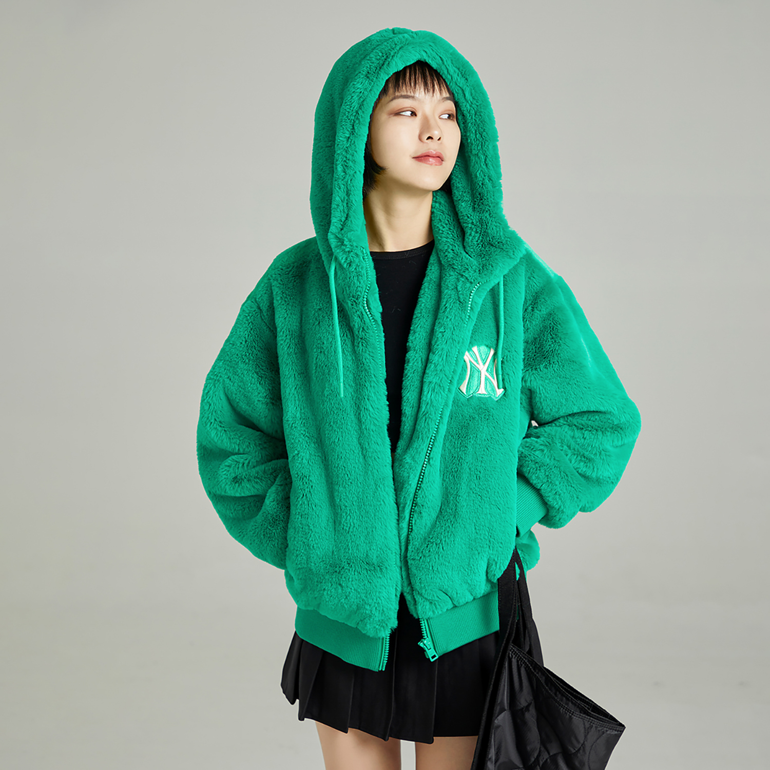MLB New York Yankees Logo Windproof Fleece Jacket Unisex Green. 3AFDB0426-50GNS 圖 8
