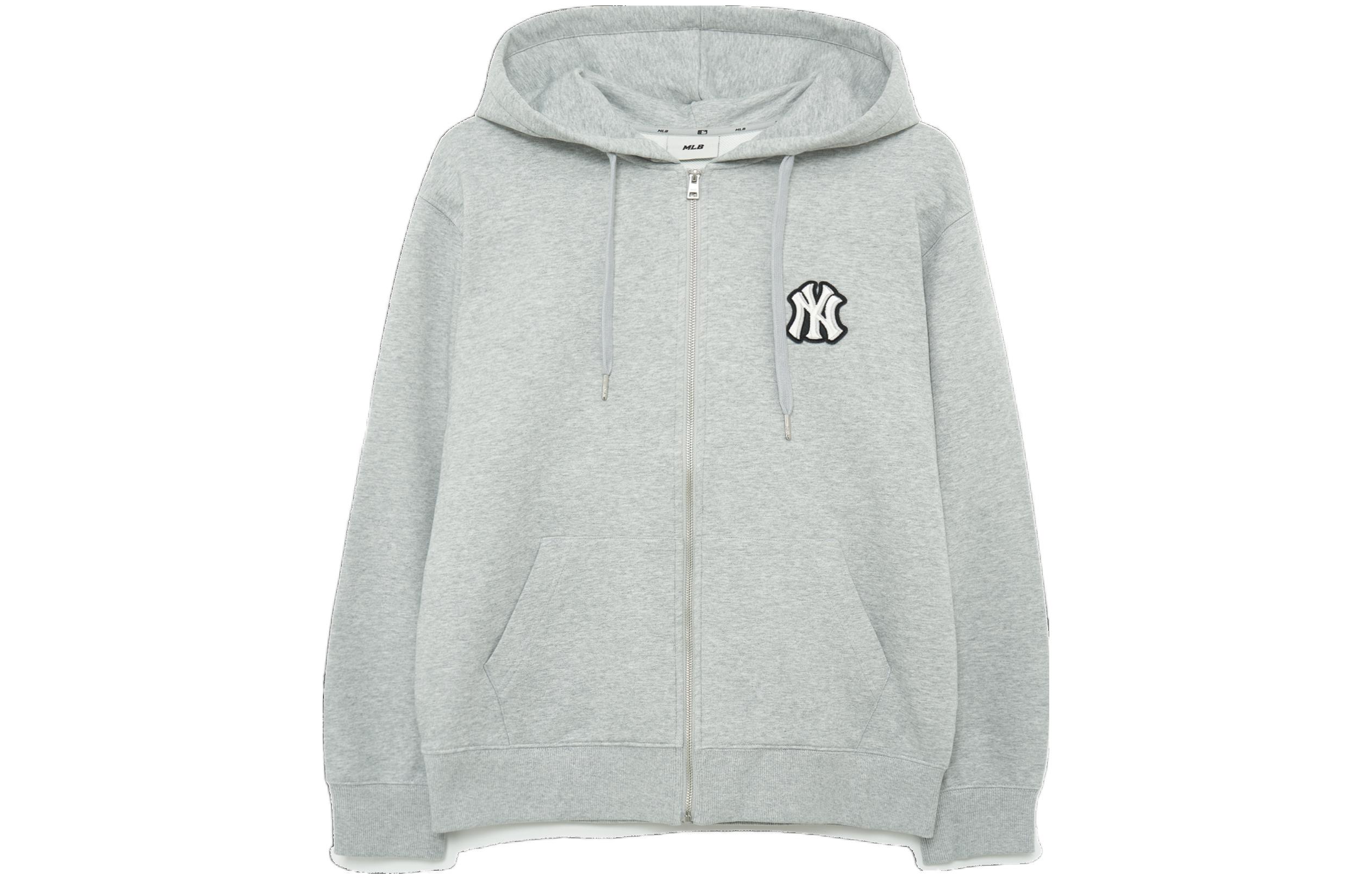 MLB New York Yankees Logo Zip-Up Hoodie Jacket Unisex - Gray 3ATRB0131-50MGS 圖 2
