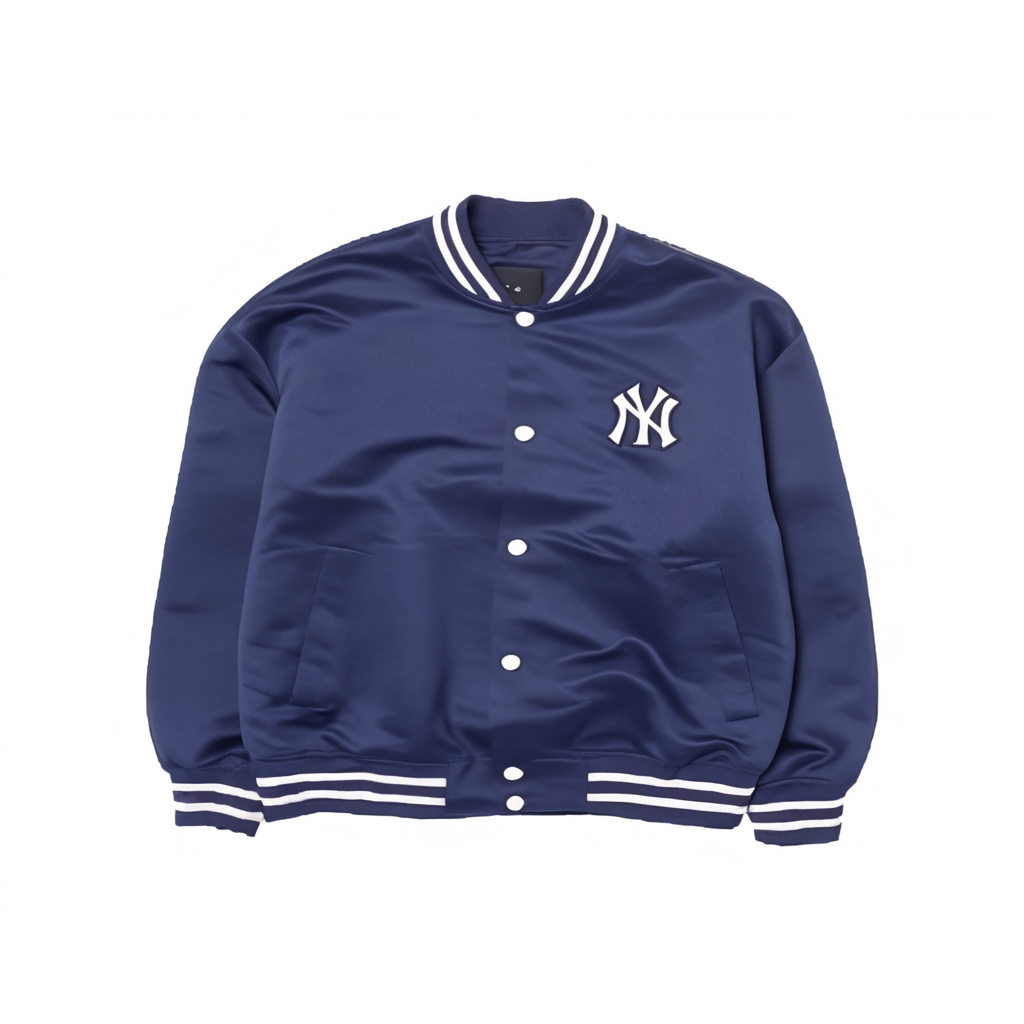 MLB New York Yankees Loose-Fit Letter Print Jacket Unisex Light Navy Blue 3AJPV0344-50NYL