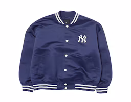Order MLB New York Yankees Loose-Fit Letter Print Jacket Unisex Light Navy Blue 3AJPV0344-50NYL