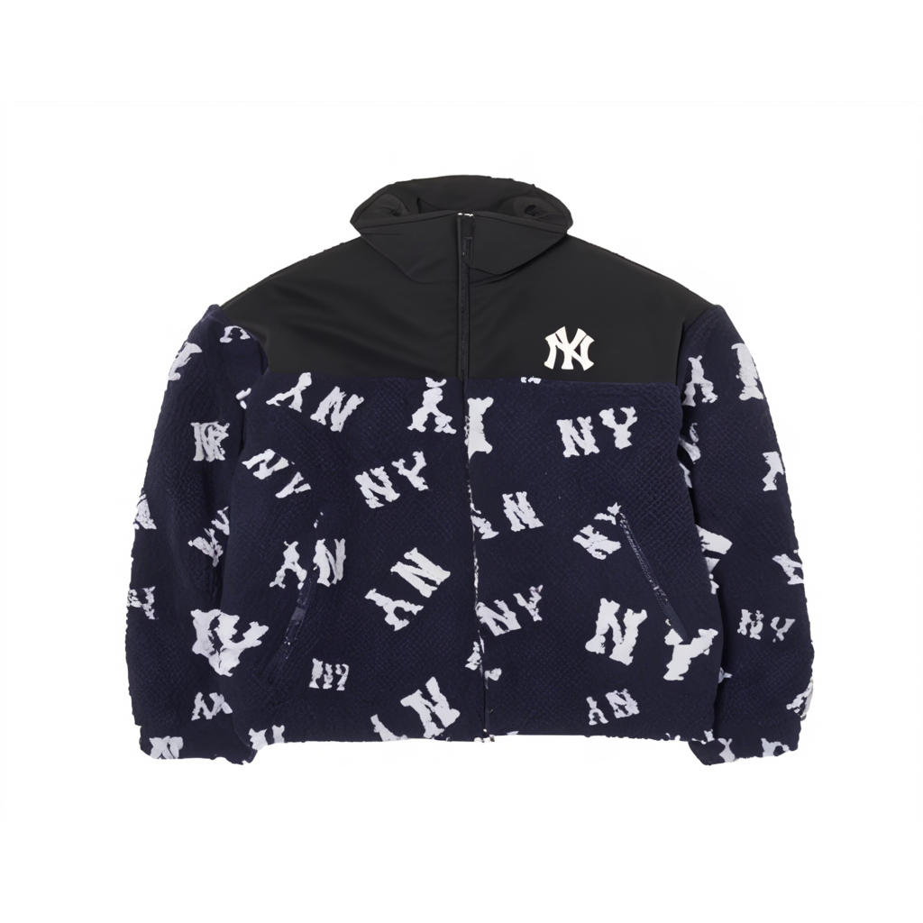 MLB New York Yankees Loose Fit Woven Stand Collar Jacket Unisex Navy 3AFDG0146-50NYS