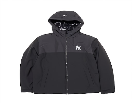 MLB New York Yankees Mega Logo Block Hooded Down Jacket Unisex - Black. 3ADJB0646-50BKS Order MLB New York Yankees Mega Logo Block Hooded Down Jacket Unisex - Black. 3ADJB0646-50BKS