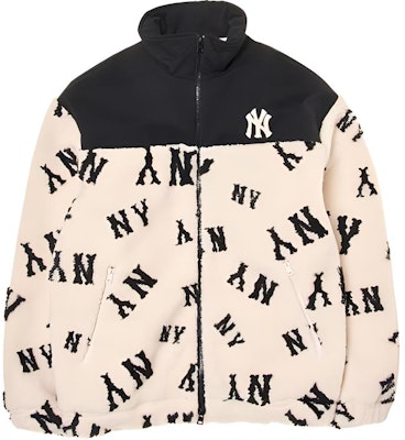MLB New York Yankees Megagram Monogram Colorblock Jacket Cream Unisex 3AFDG0146-50CRD Order MLB New York Yankees Megagram Monogram Colorblock Jacket Cream Unisex 3AFDG0146-50CRD