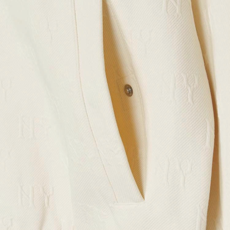 MLB New York Yankees Monogram Cream Unisex Baseball Jacket - Soft & Warm. 3AJPM0751-50CRS 圖 5