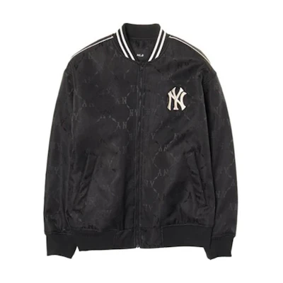 MLB New York Yankees Monogram Full-Print Zip Jacket Unisex Black. 3AJPM0144-50BKS