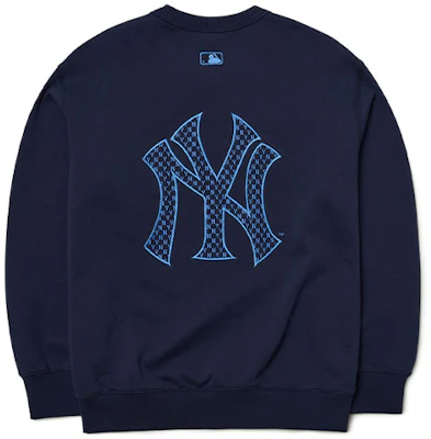MLB New York Yankees Monogram Logo Crewneck Sweatshirt Unisex Navy Blue 3AMTM0121-50NYS Order MLB New York Yankees Monogram Logo Crewneck Sweatshirt Unisex Navy Blue 3AMTM0121-50NYS