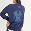 Details for MLB New York Yankees Monogram Logo Crewneck Sweatshirt Unisex Navy Blue 3AMTM0121-50NYS