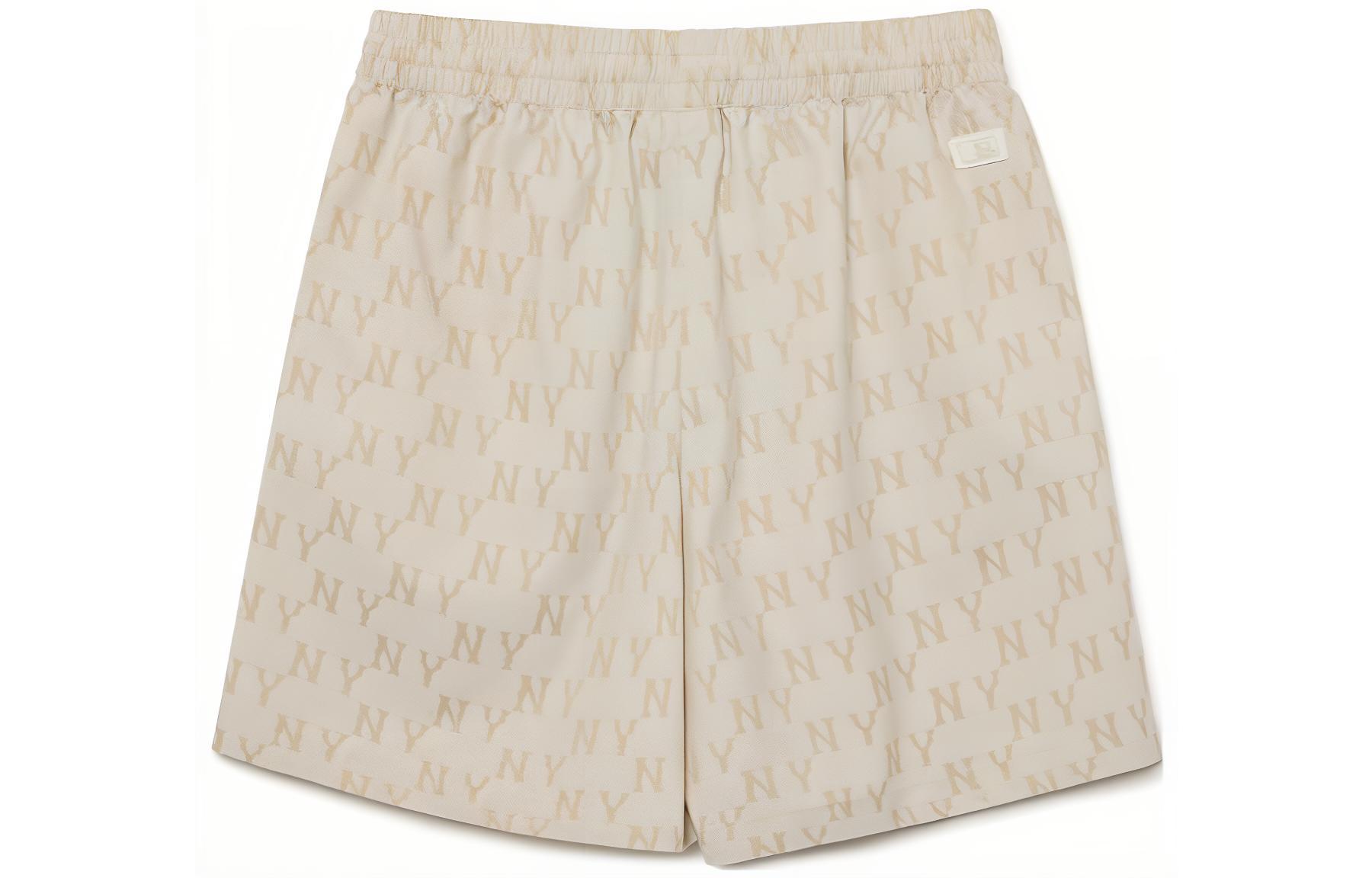 Lookbook MLB New York Yankees Celana Pendek Logo Monogram Pinggang Elastis Unisex. 3ASMM0233-50IVS