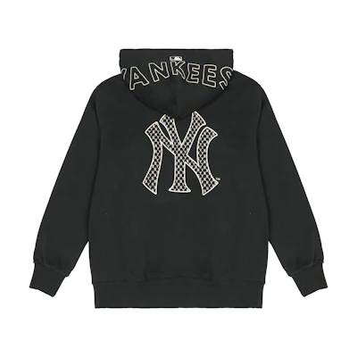 MLB New York Yankees Monogram Loose Fit Hoodie Unisex Black - Fall Collection 3AHDM0114-50BKS