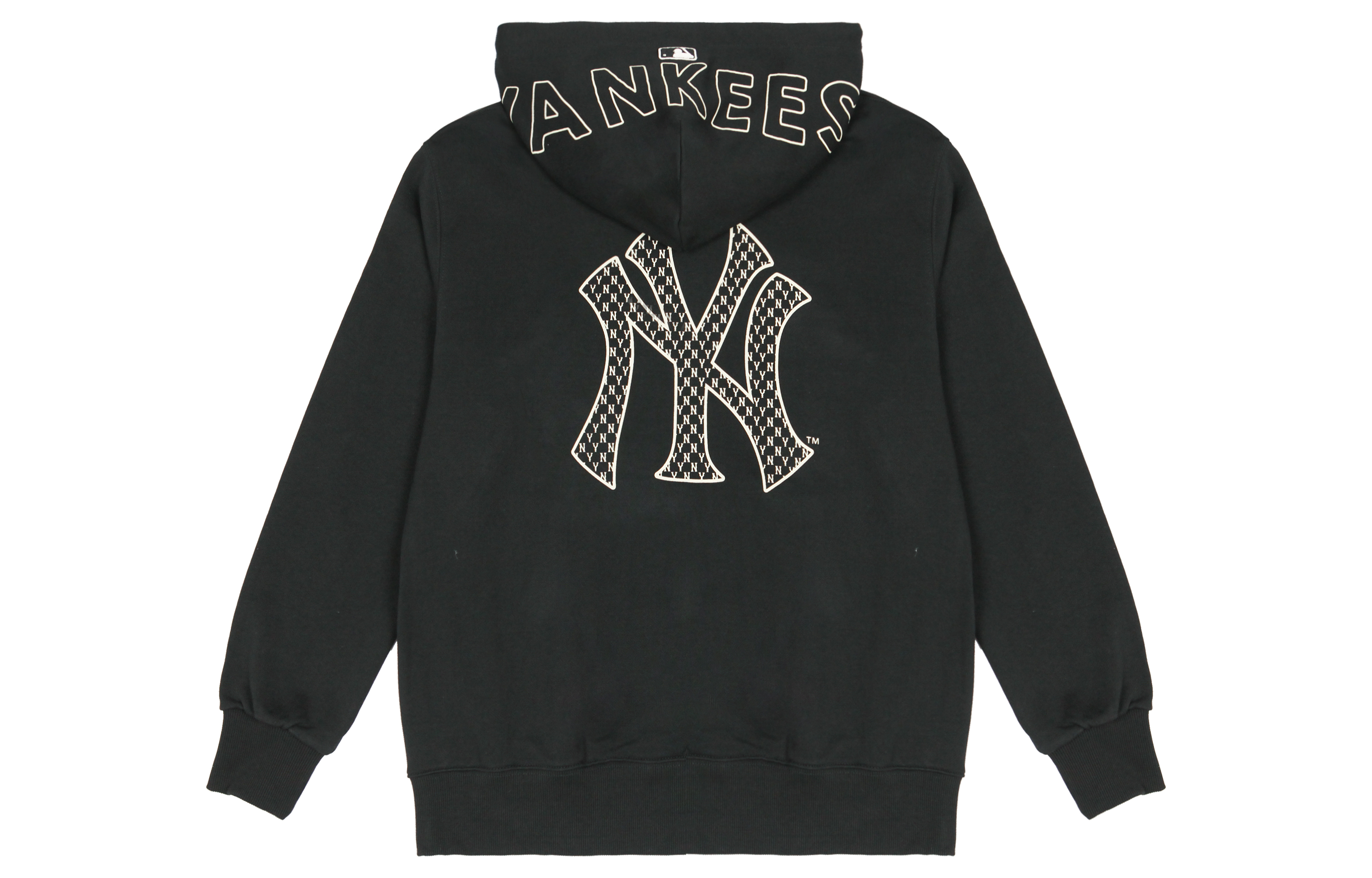 MLB New York Yankees Monogram Loose Fit Hoodie Unisex Black - Fall Collection 3AHDM0114-50BKS 圖 2