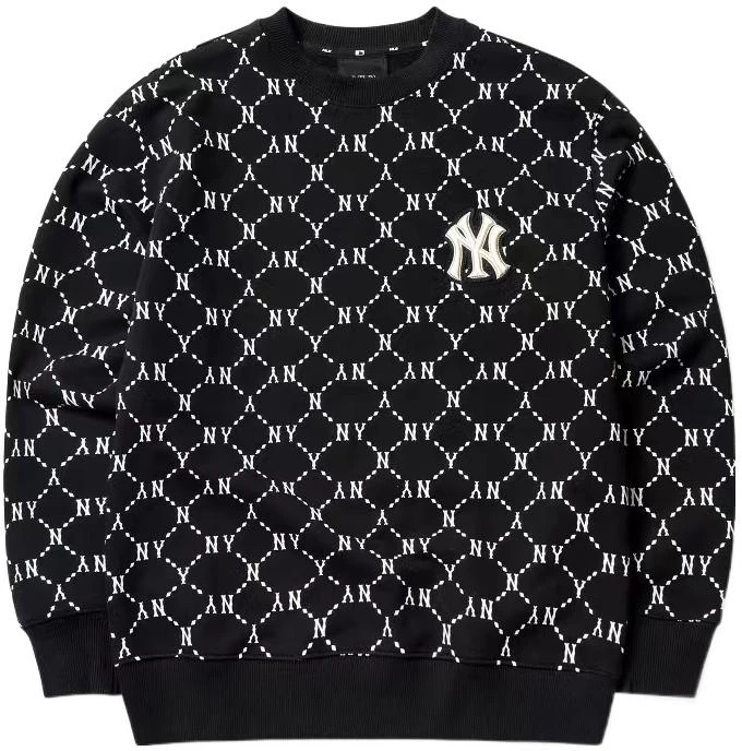 mlb-new-york-yankees-monogram-print-crewneck-sweatshirt-unisex-black-3-amtm-0314-50-bks