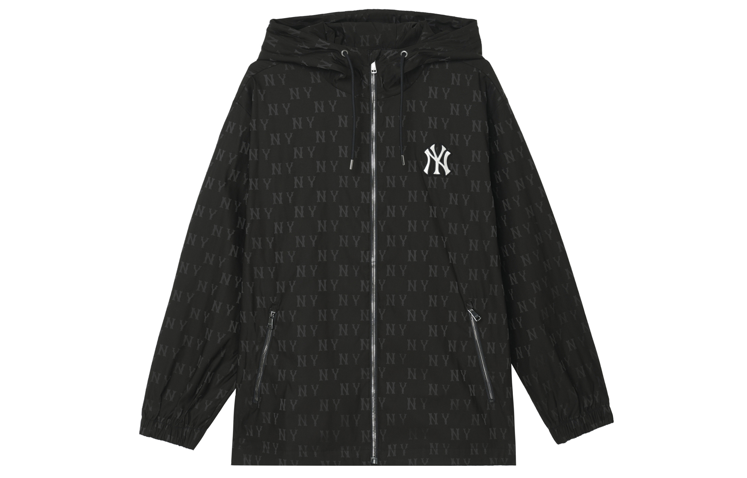 MLB New York Yankees Monogram Vintage Full-Zip Hoodie Jacket Unisex Black 3AWJM0543-50BKS