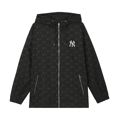 MLB New York Yankees Monogram Vintage Full-Zip Hoodie Jacket Unisex Black 3AWJM0543-50BKS