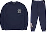Lookbook MLB ニューヨークヤンキース ネイビーブルー ロゴプリント スウェット&ジョガーセット ユニセックス. 3APTI0126-50NYD3AMTI0126-50NYD