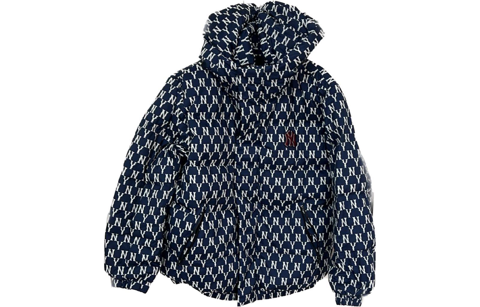 Order MLB 紐約洋基深藍標誌短版羽絨連帽外套 男女款。 31DJM2961-50N