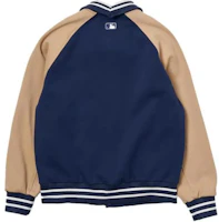 Lookbook MLB New York Yankees Navy Blue Unisex Button-Up Varsity Jacket Long Sleeve 3AJPV0444-50NYS