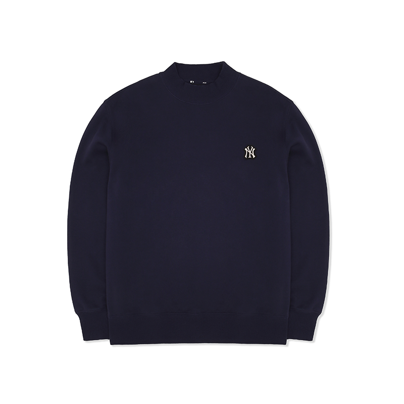 MLB New York Yankees Navy Blue Unisex Casual Oversized Pullover Sweatshirt 3AMTEC126-Dark-Navy-Blue