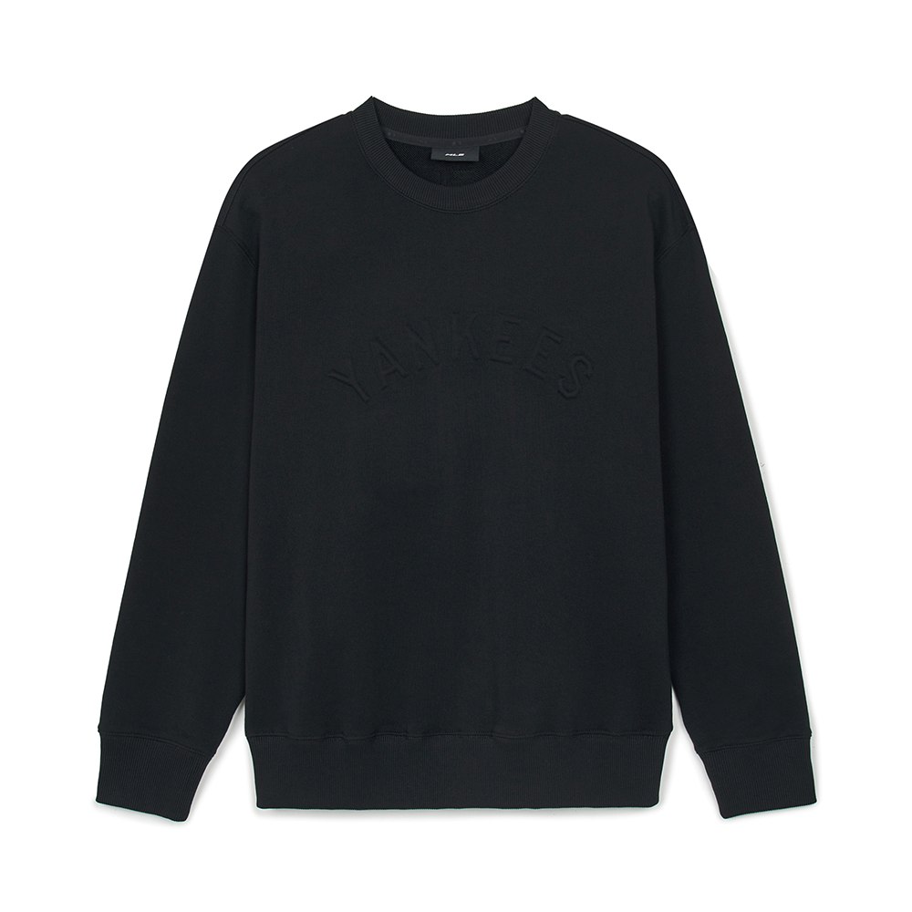 MLB New York Yankees Oversized Black Crewneck Sweatshirt Unisex 3AMTB2044-50BKS
