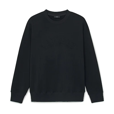 MLB New York Yankees Oversized Black Crewneck Sweatshirt Unisex 3AMTB2044-50BKS