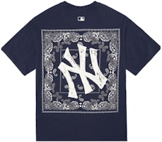 MLB New York Yankees Paisley Logo Navy Unisex Crewneck Dopamine T-Shirt. 3ATS52023-50NYD MLB New York Yankees Paisley Logo Navy Unisex Crewneck Dopamine T-Shirt. 3ATS52023-50NYD