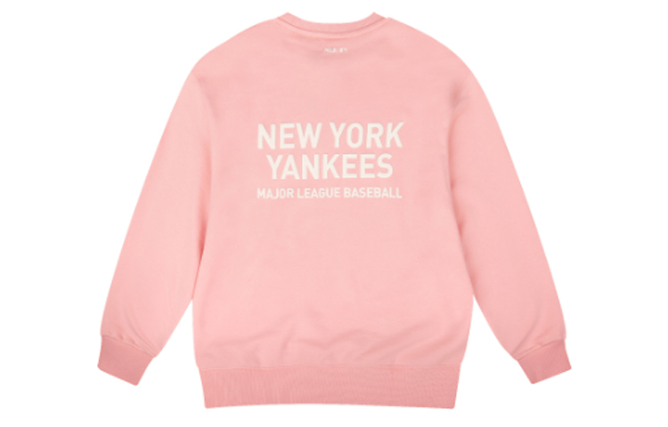 MLB New York Yankees Pink Logo Crewneck Sweatshirt Unisex 31MT21941-50P