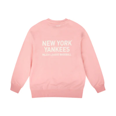 MLB New York Yankees Pink Logo Crewneck Sweatshirt Unisex 31MT21941-50P