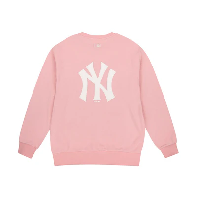MLB New York Yankees Pink Logo Lightweight Sweatshirt Unisex 31MTR1941-50P