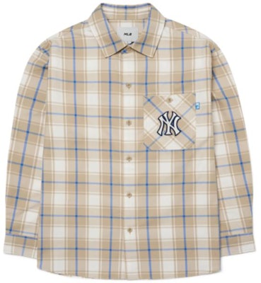 Camisa Casual Unisex de Manga Larga a Cuadros MLB New York Yankees - Caqui. 3AWS00221-50BGS Buy Camisa Casual Unisex de Manga Larga a Cuadros MLB New York Yankees - Caqui. 3AWS00221-50BGS