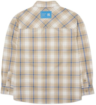 Camisa Casual Unisex de Manga Larga a Cuadros MLB New York Yankees - Caqui. 3AWS00221-50BGS Lookbook Camisa Casual Unisex de Manga Larga a Cuadros MLB New York Yankees - Caqui. 3AWS00221-50BGS