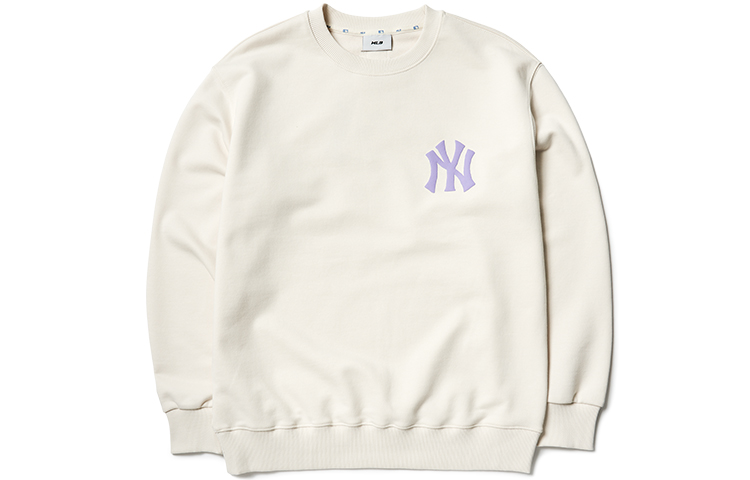 MLB New York Yankees Planet Print Crewneck Sweatshirt Unisex Off-White Retro Style 3AMTL0114-50CRS 圖 3