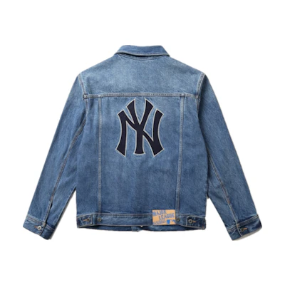 MLB New York Yankees Printed Denim Jacket Unisex Blue 31DKU1111-50U