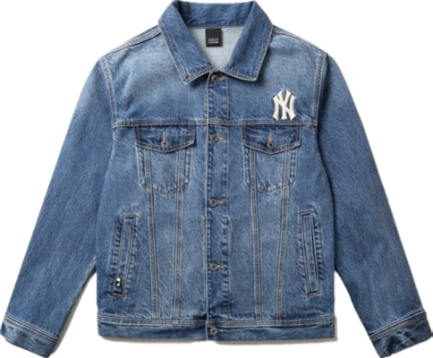 Chaqueta de mezclilla unisex MLB New York Yankees estampada azul. 31DKU1111-50U Lookbook Chaqueta de mezclilla unisex MLB New York Yankees estampada azul. 31DKU1111-50U