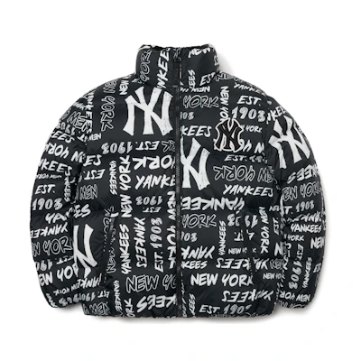 MLB New York Yankees Printed Puffer Jacket Winter Unisex Black. 3ADJN0316-50BKS
