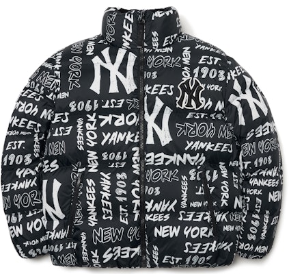 MLB 紐約洋基印花黑色羽絨外套 冬季男女款 3ADJN0316-50BKS Order MLB 紐約洋基印花黑色羽絨外套 冬季男女款 3ADJN0316-50BKS