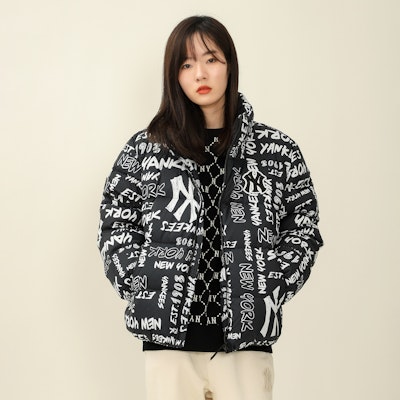 MLB 紐約洋基印花黑色羽絨外套 冬季男女款 3ADJN0316-50BKS Shop MLB 紐約洋基印花黑色羽絨外套 冬季男女款 3ADJN0316-50BKS
