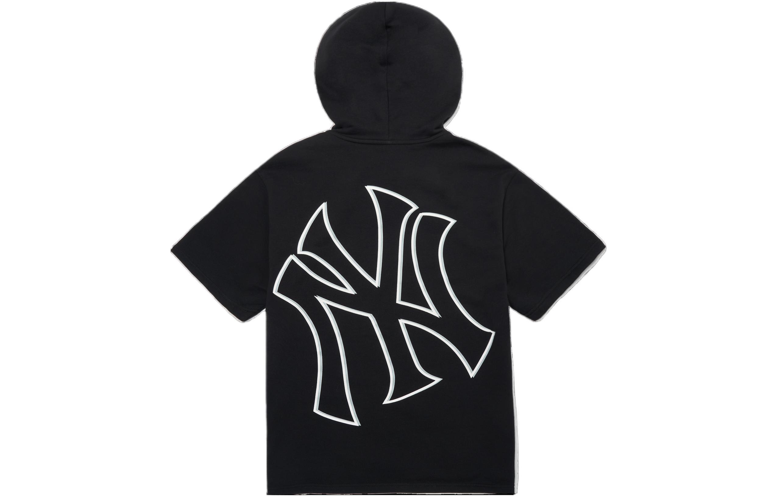 MLB New York Yankees Printed Pullover Short Sleeve Sweatshirt Unisex Black 3AHDB0423-50BKS