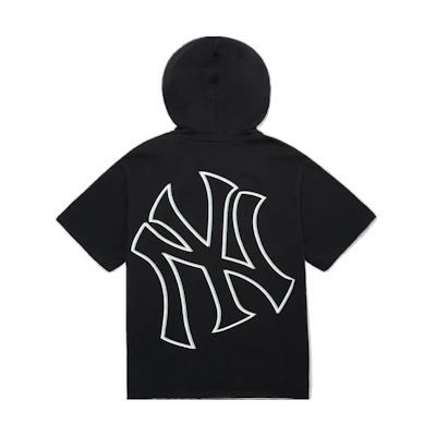 MLB New York Yankees Printed Pullover Short Sleeve Sweatshirt Unisex Black 3AHDB0423-50BKS