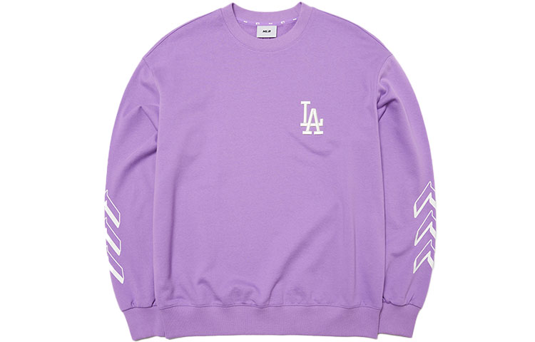MLB New York Yankees Purple Letter Print Loose Crewneck Sweatshirt Unisex 3AMTS0514-LDS