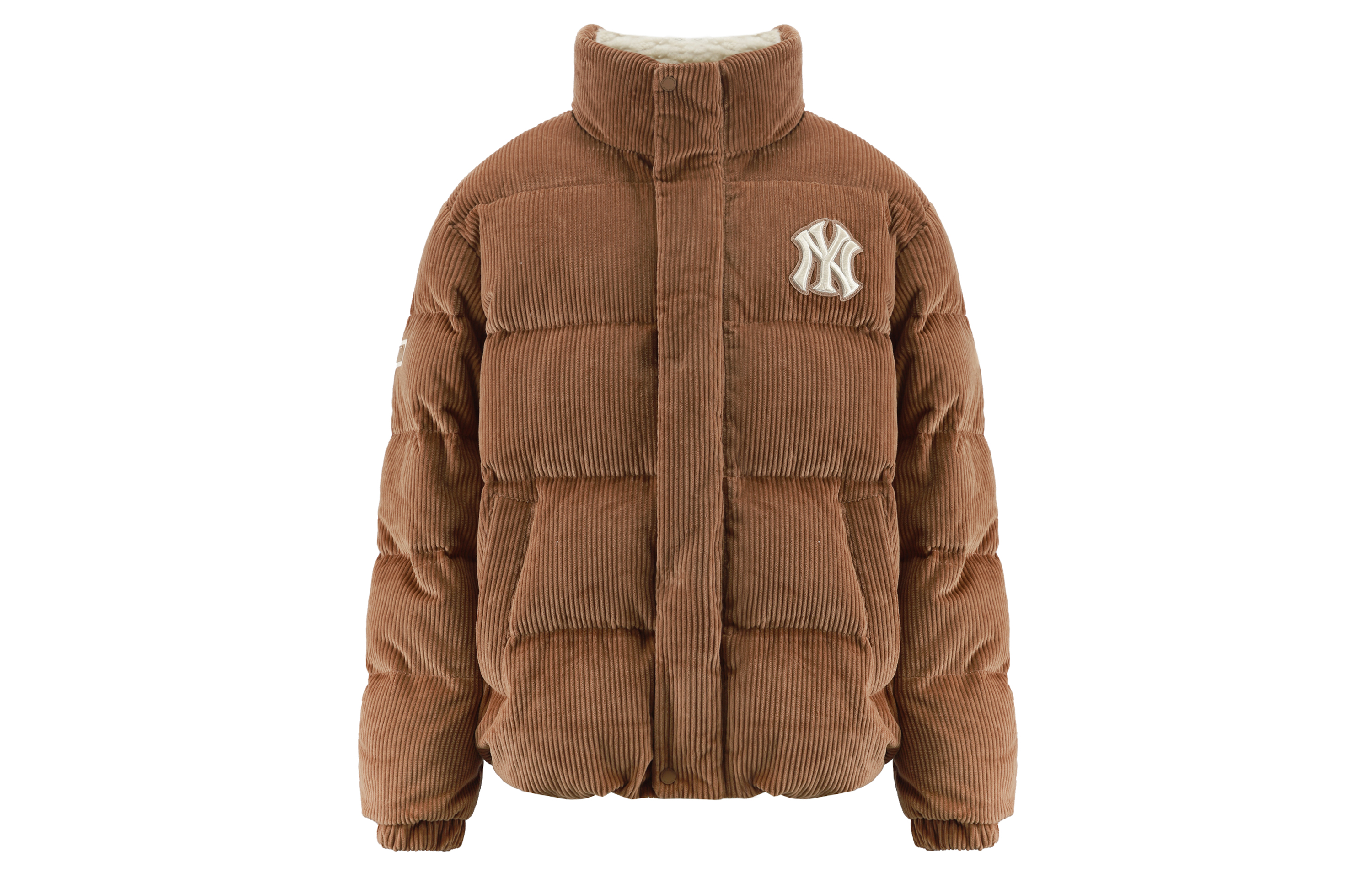 Order MLB New York Yankees Quilted Down Jacket Beige Unisex Winter Warm Coat. 3ADJC0116-50BGD