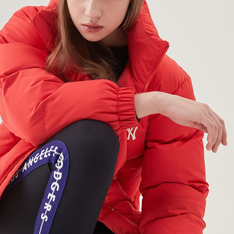Cheap MLB 紐約洋基紅色羽絨外套 男女冬季款 標誌圖案 31DJZ1961-50R