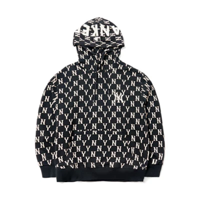 MLB New York Yankees Retro All-Over Hoodie Pullover Unisex - Black 3AHDM0214-50BKS