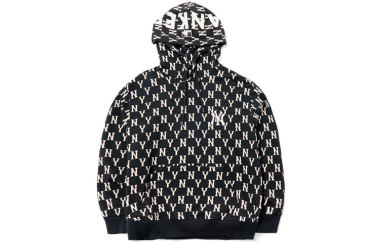 MLB New York Yankees Retro All-Over Hoodie Pullover Unisex - Black 3AHDM0214-50BKS 圖 2