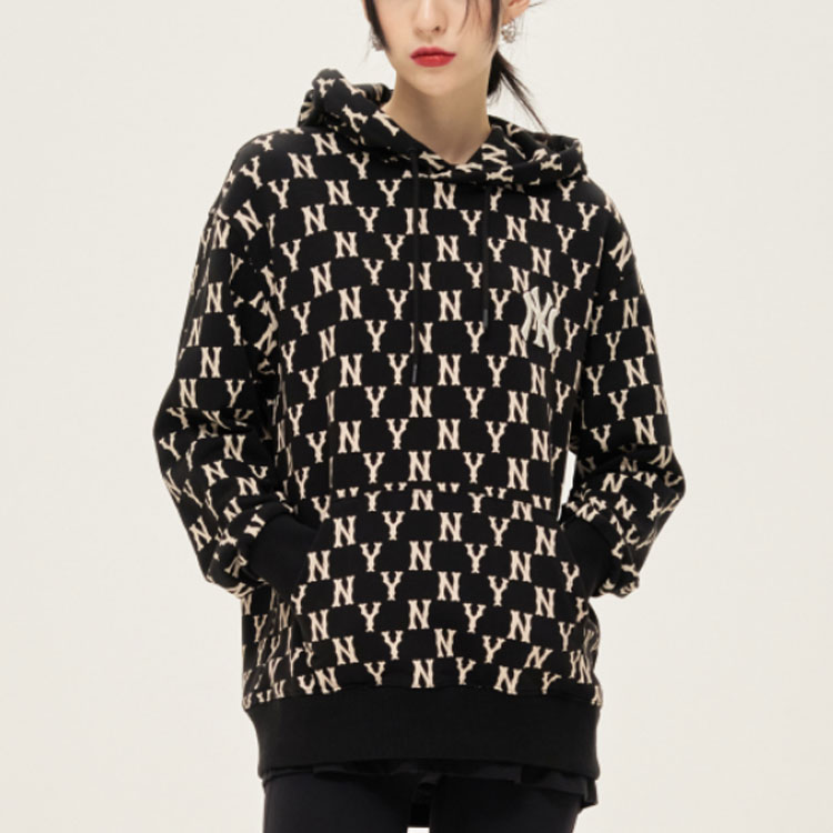 MLB New York Yankees Retro All-Over Hoodie Pullover Unisex - Black 3AHDM0214-50BKS 圖 4