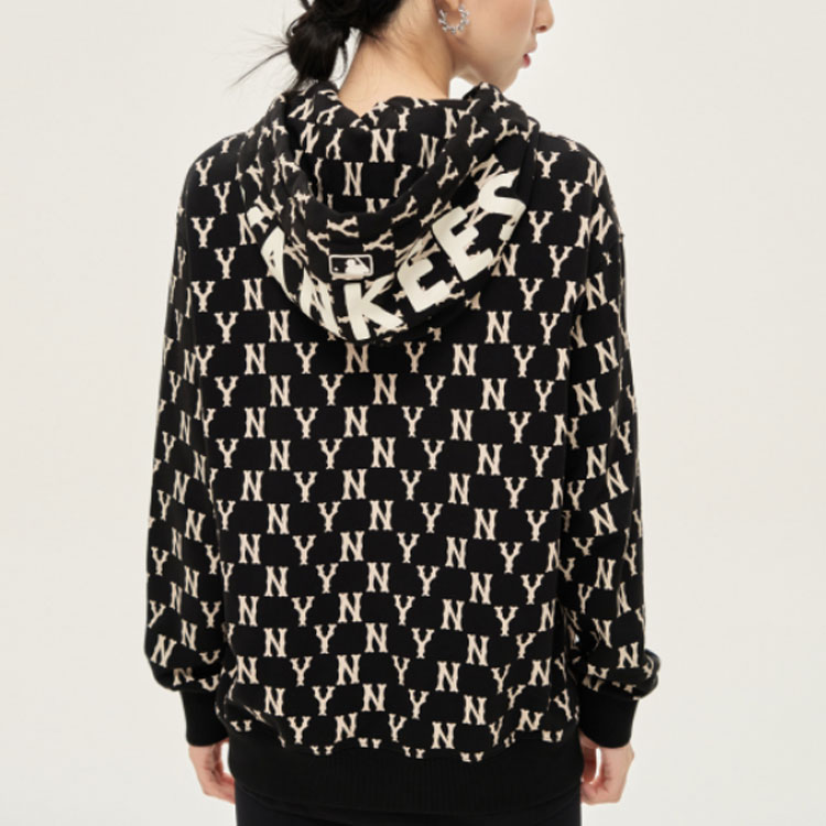 MLB New York Yankees Retro All-Over Hoodie Pullover Unisex - Black 3AHDM0214-50BKS 圖 5