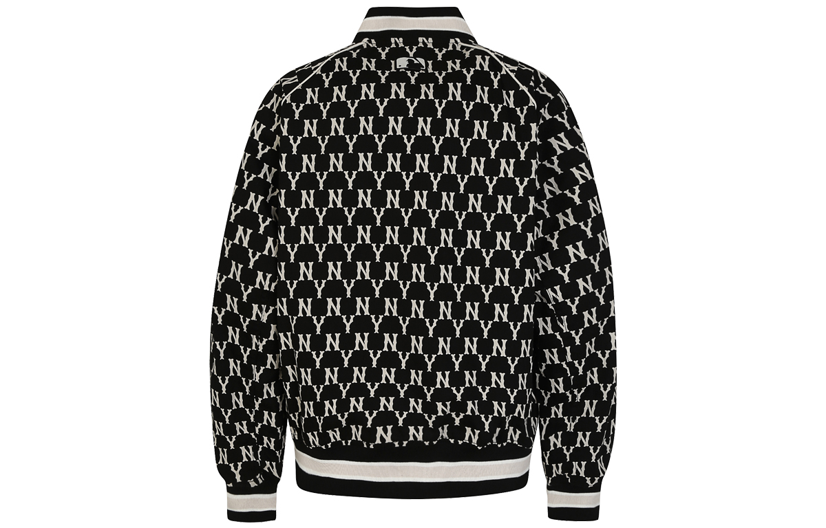 MLB New York Yankees Retro All-over Logo Baseball Jacket Unisex Black 31JPM1011-50L 圖 3